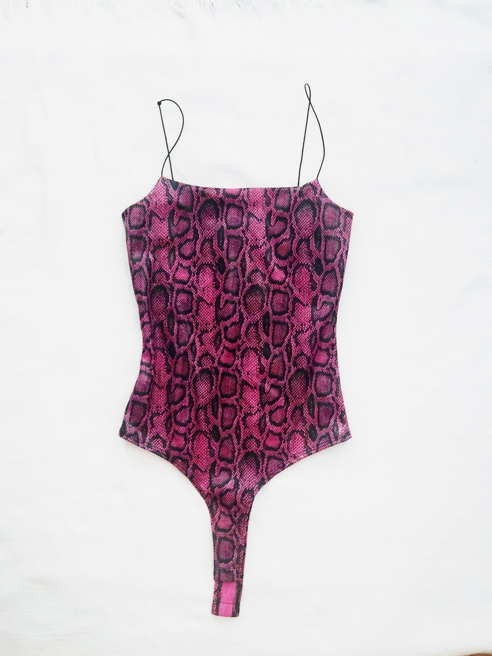 Pink Snake Print Bodysuit